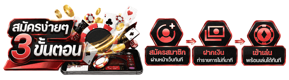 สมัครง่ายๆ 3 ขั้นตอน